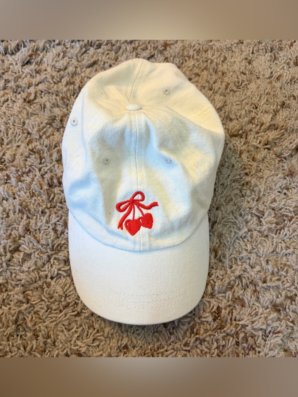 American Eagle Cherry Bow Cream Baseball Cap